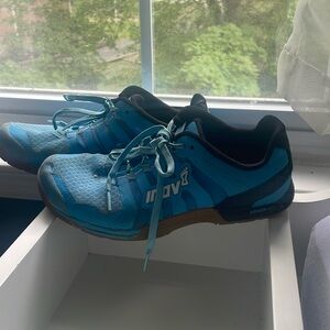Light blue Inov-8 CrossFit shoes